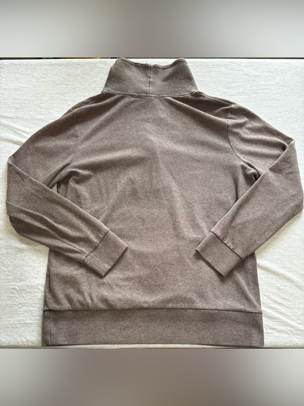 Banana Republic Chestnut Brown Shawl Collar Button Pullover Sweater L - Picture 4 of 8